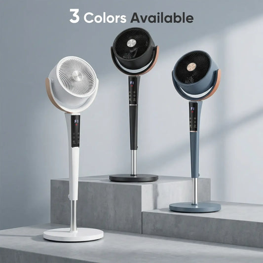 Adjustable Pedestal Fan with Remote, 15 Speeds, 5 Modes & 120° Oscillation