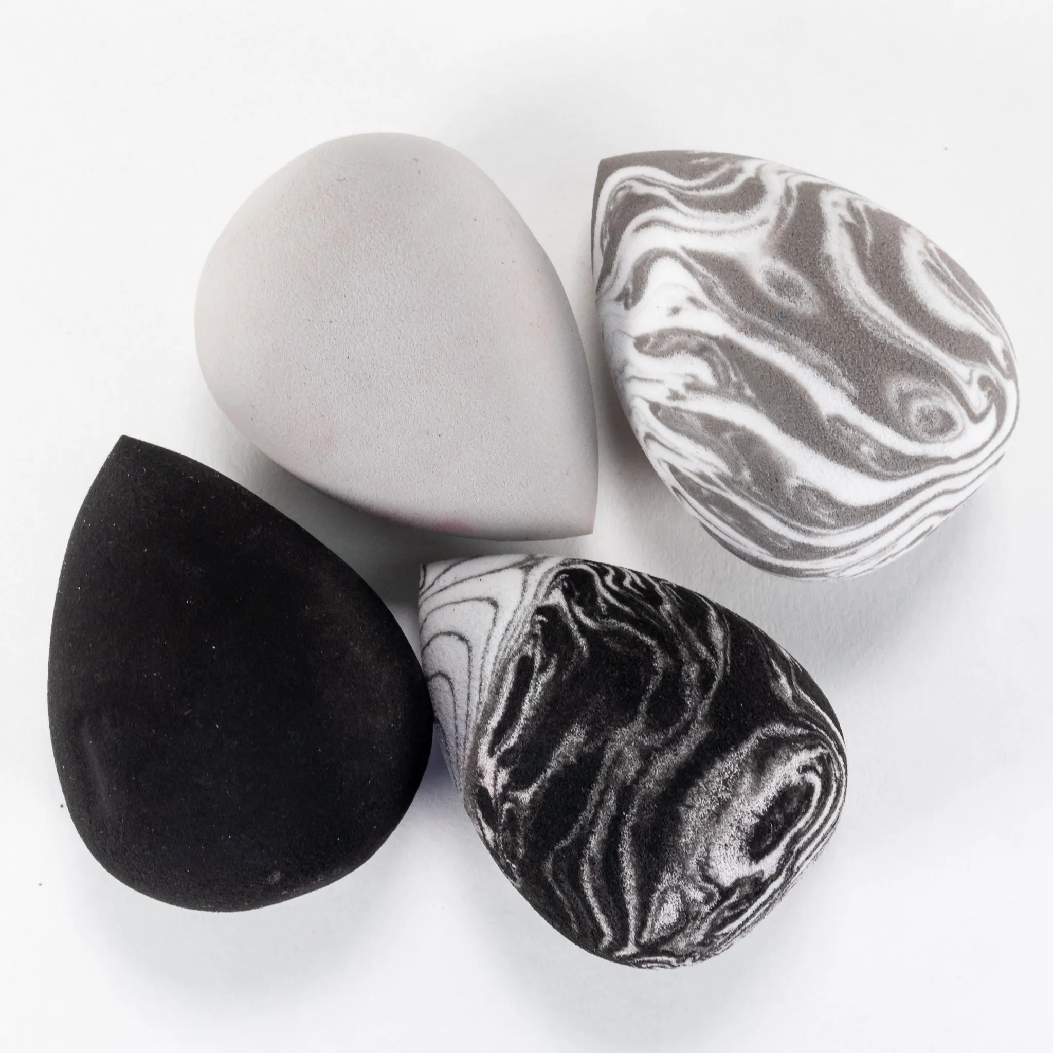 4pc Marble Makeup Sponge Set