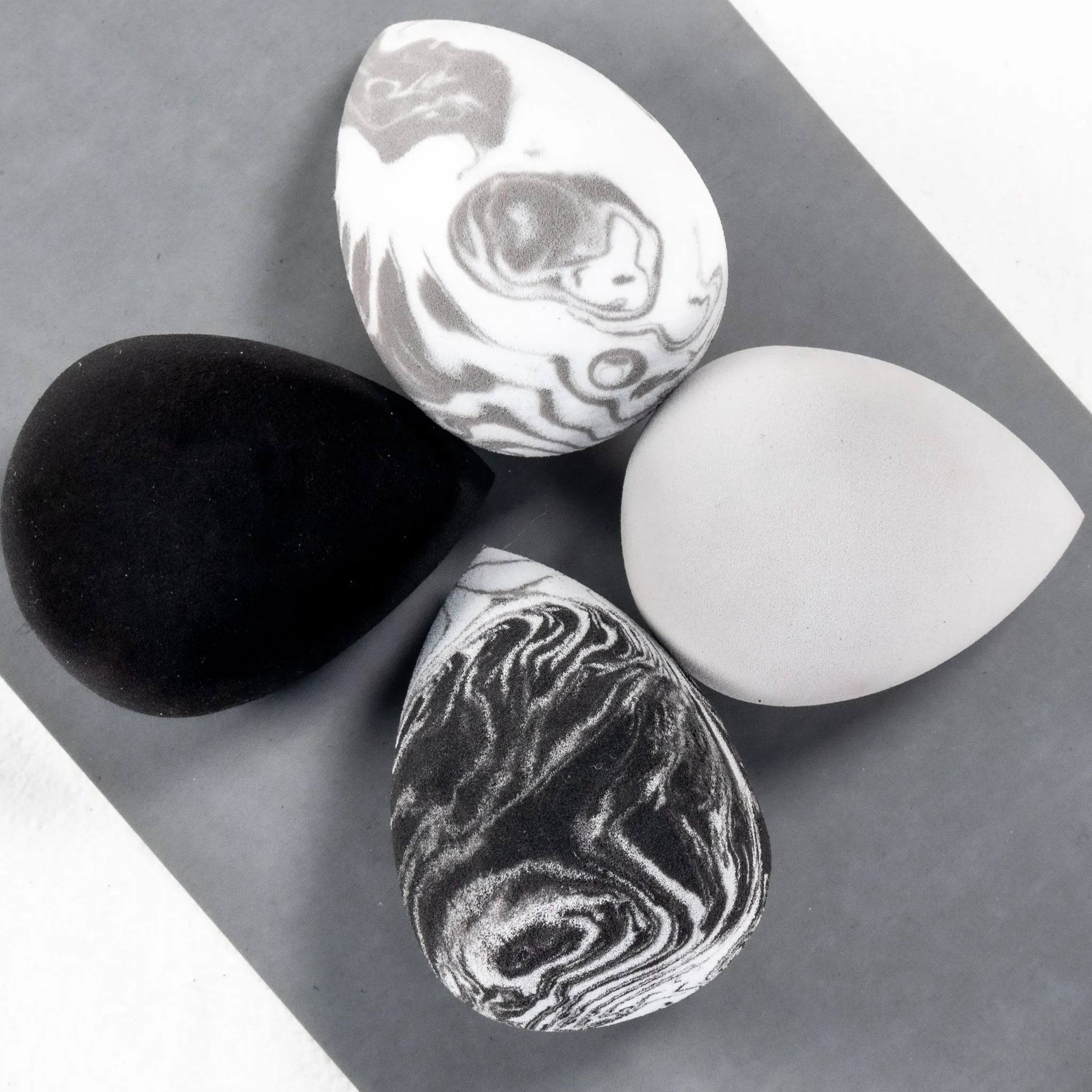 4pc Marble Makeup Sponge Set