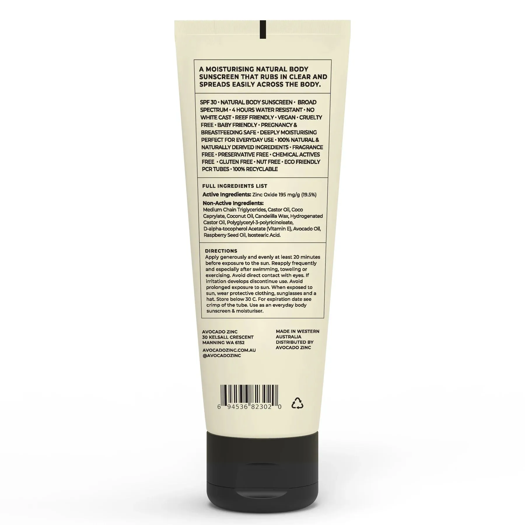 Avocado Zinc/SPF 30 - 200ml