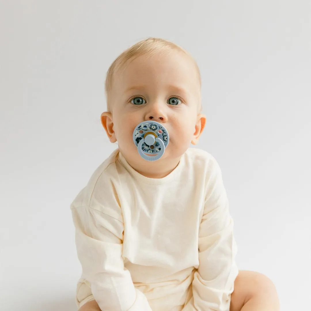 BIBS X LIBERTY Colour Latex Pacifier - 2 Pack - Dusty Blue Mix - Bobo