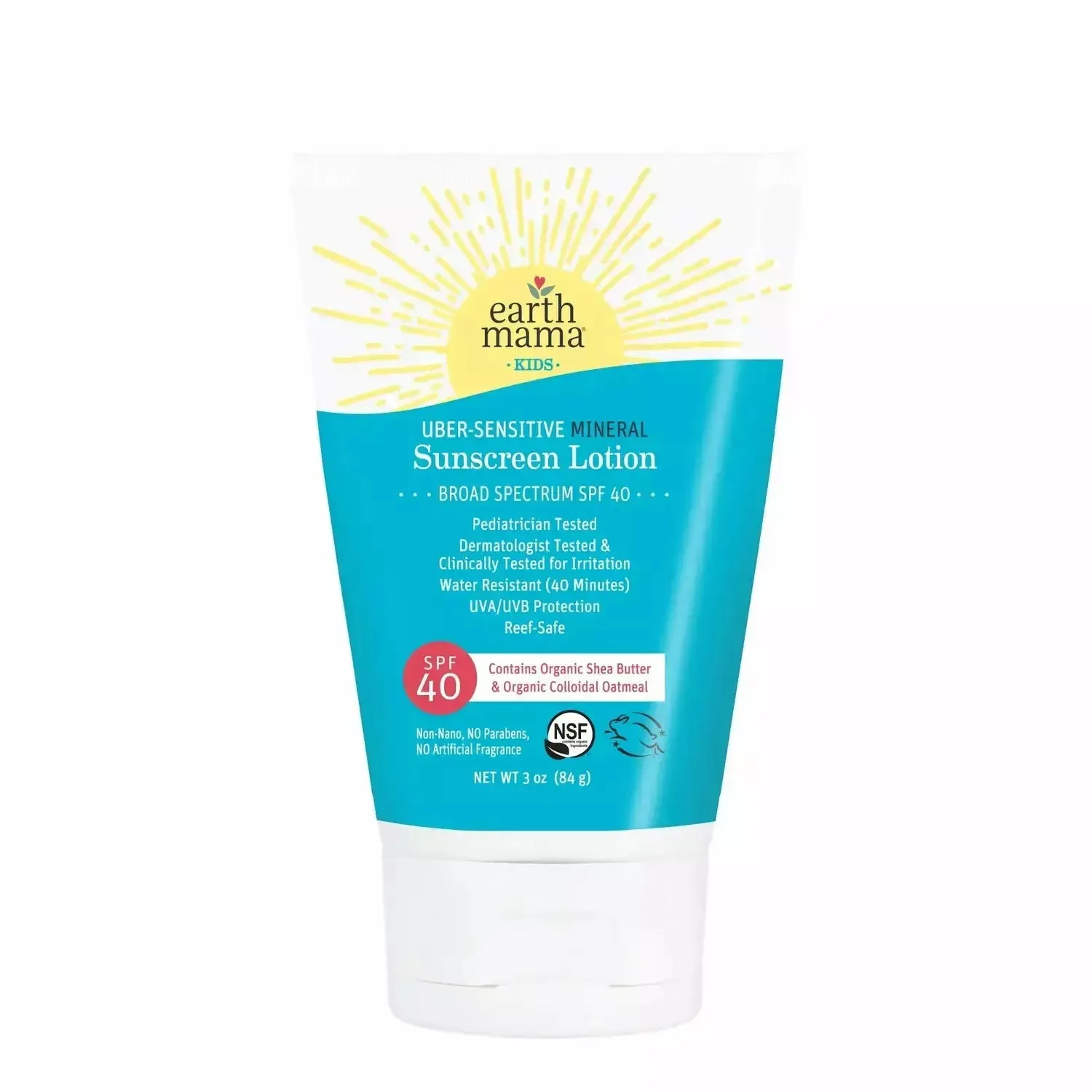 Earth Mama Kids Uber-Sensitive Mineral Sunscreen Lotion SPF 40