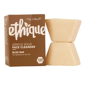 Ethique, Gentle Solid Face Cleanser for Balanced to Dry Skin - Bliss Bar - Plastic-Free, Vegan, Cruelty-Free, Eco-Friendly, 3.88 oz (Pack of 1)