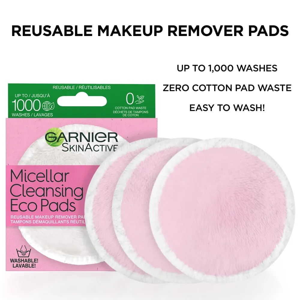 Garnier SkinActive Micellar Cleansing Eco Pads, 3 Count