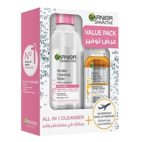 Garnier SkinActive Micellar Water All-In-One 400ml 100ml Value Pack