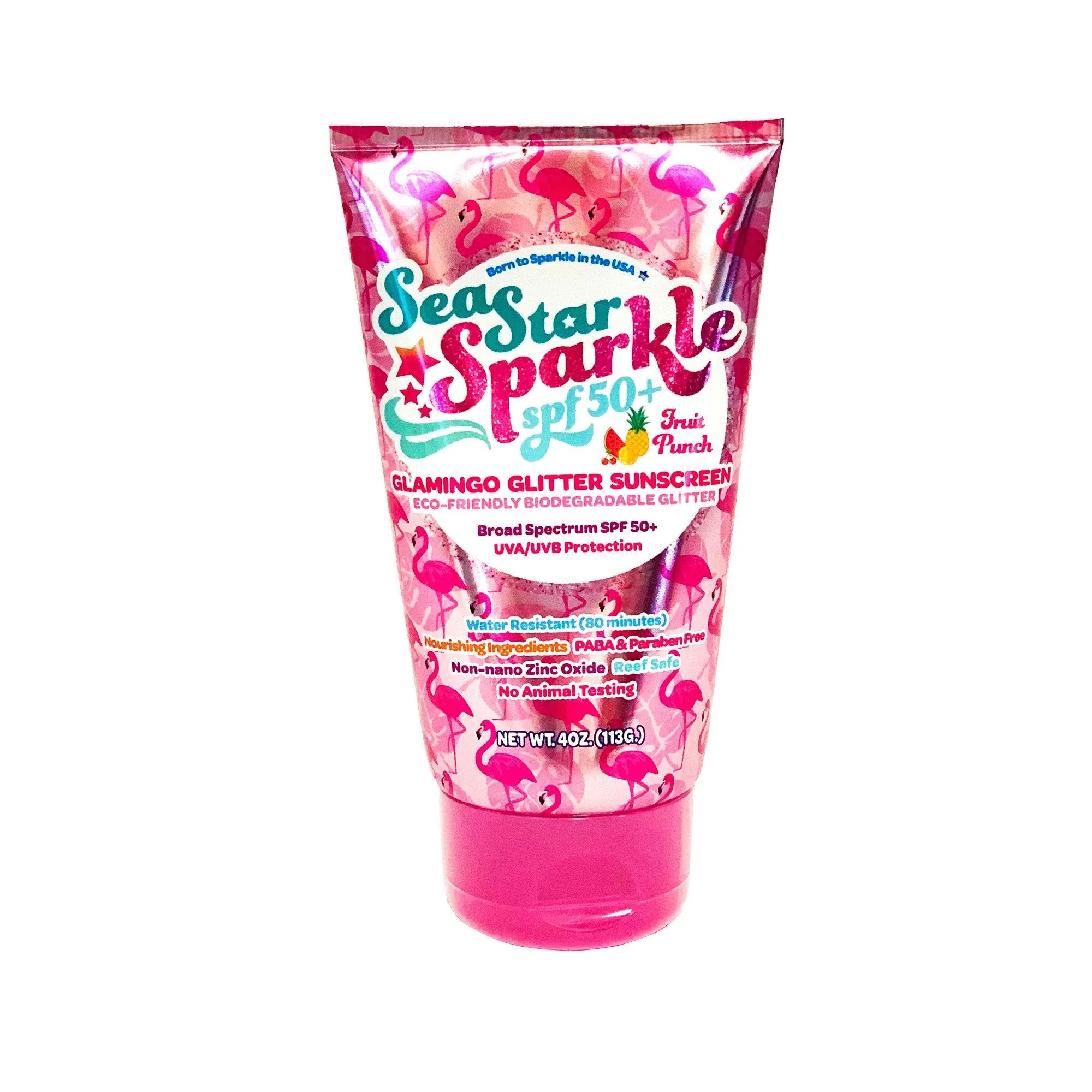 Glamingo | Glitter Sunscreen | Pink | SPF50  | 4 oz