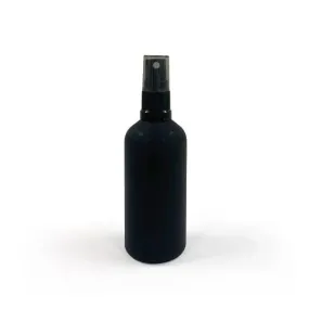 Glass Spray Bottle Matte Black & Black Nozzle 100ml