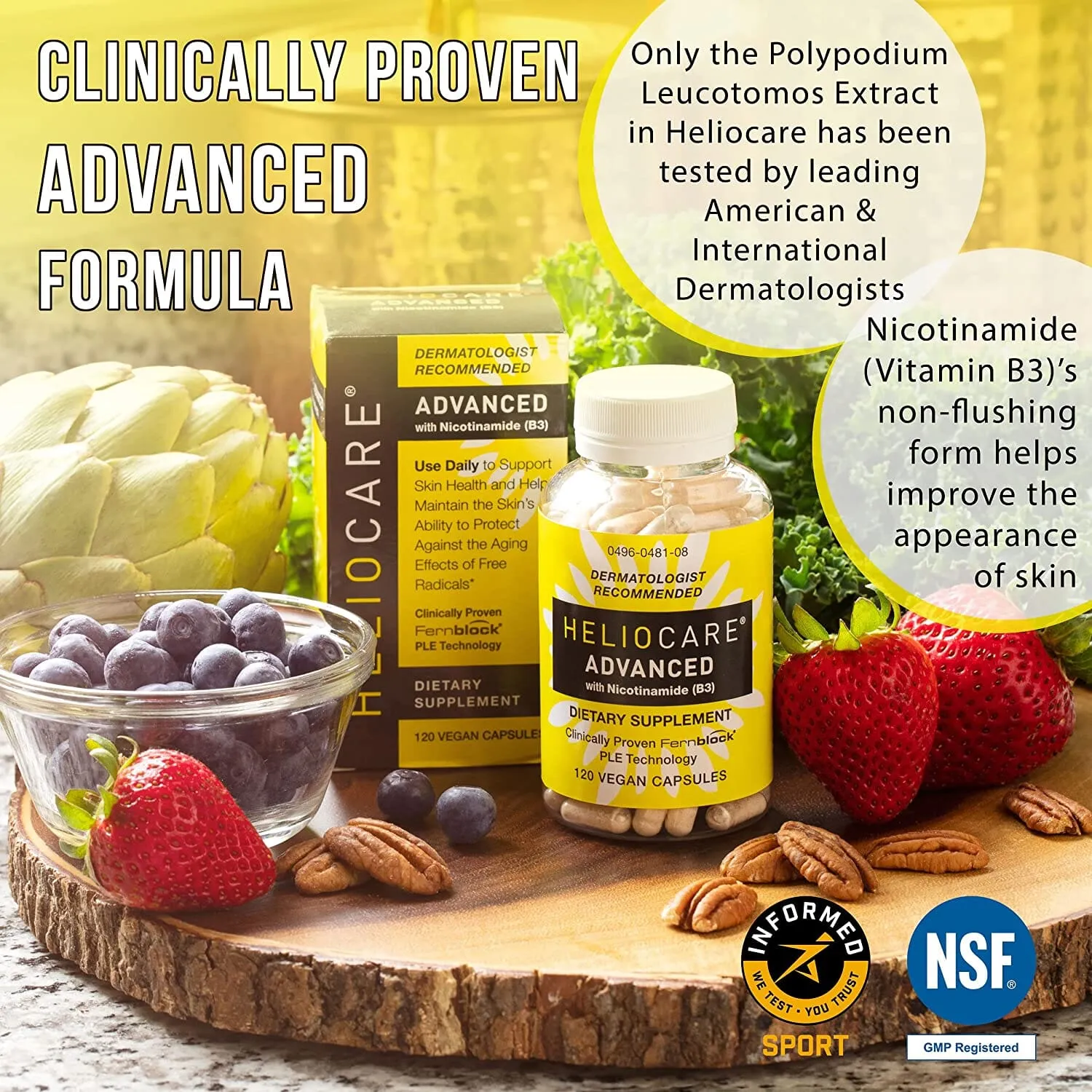 Heliocare Advanced Antioxidant Supplement with Nicotinamide B3