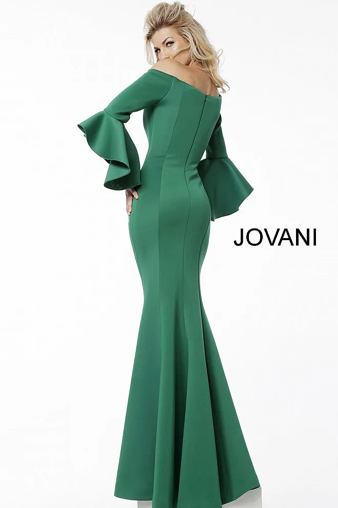 Jovani 59993 Off the Shoulder Bell Sleeves Evening Dress Formal Evening Gown