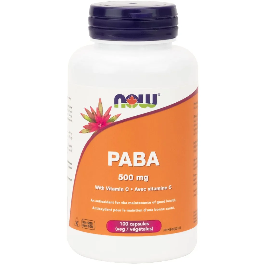 NOW PABA 500mg with Vitamin C, 100 Capsules