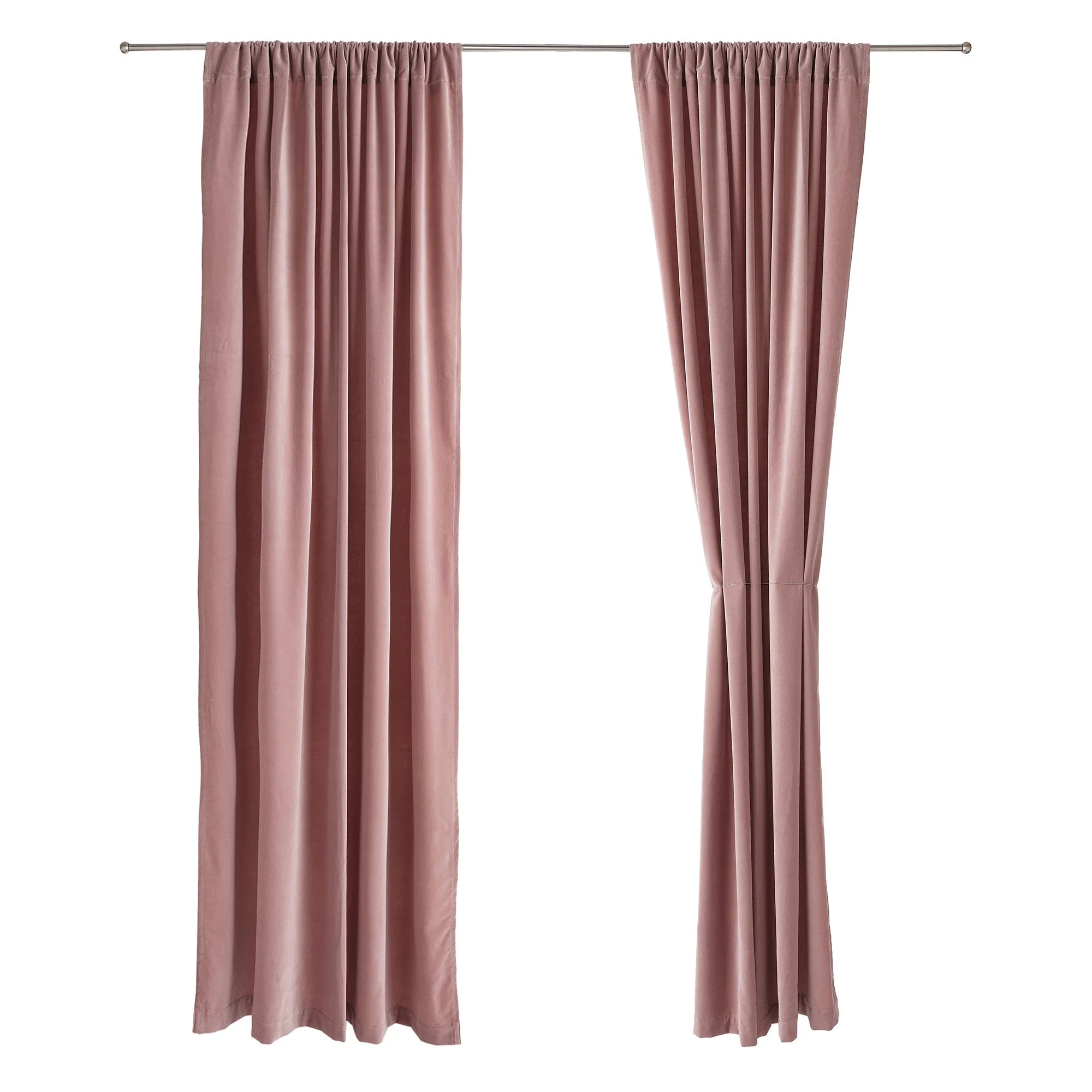 Samana Velvet Curtain Set [Blush pink]