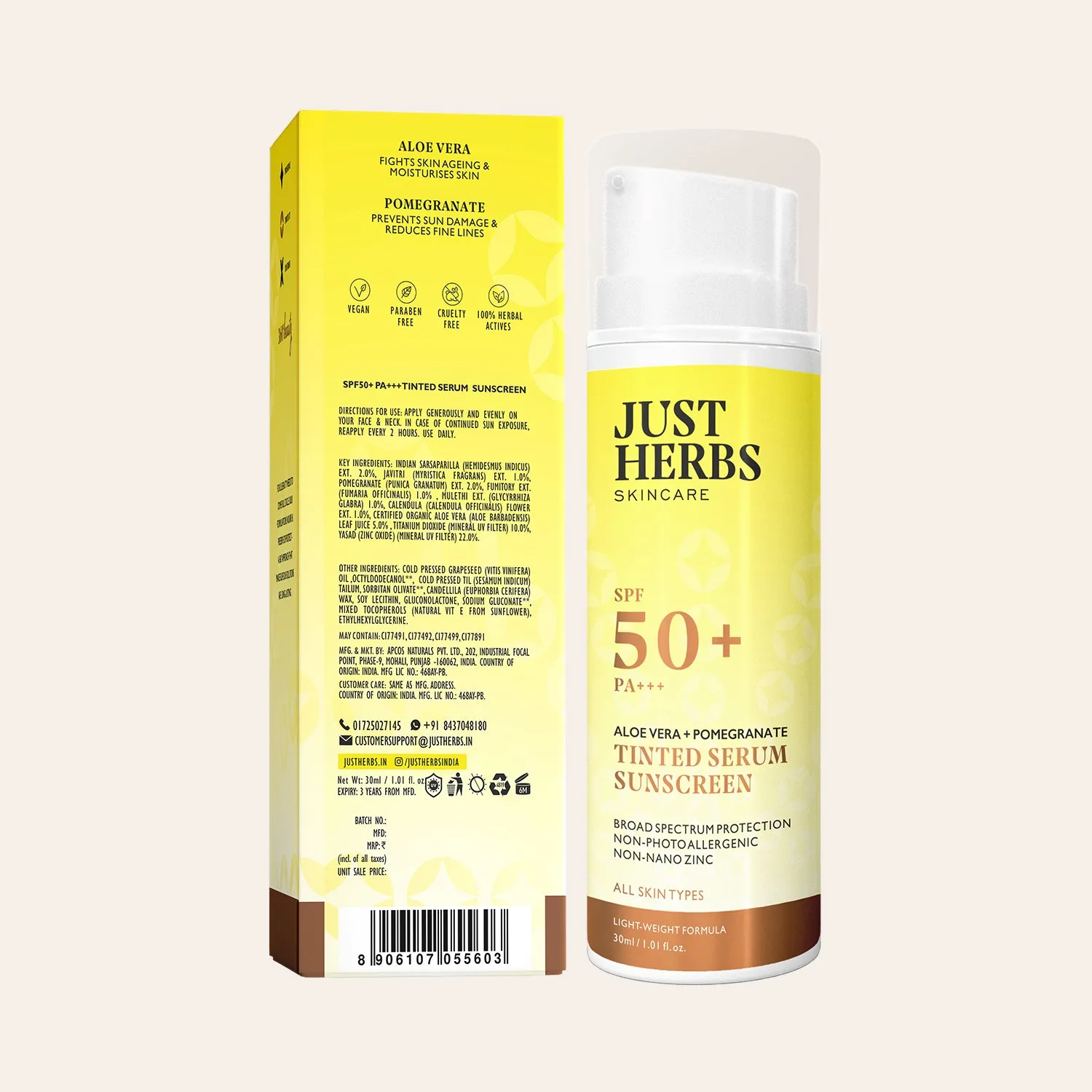 Tinted Serum Sunscreen with SPF 50  PA   