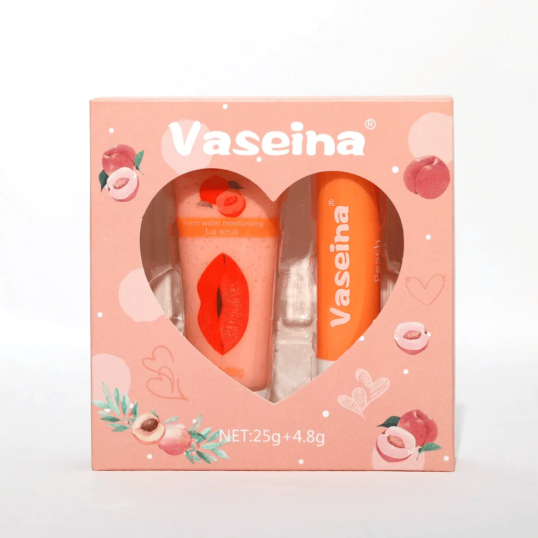 Vaseina Peach Water Moisturizing Lip Scrub   Lip Balm - 25g 4.8g