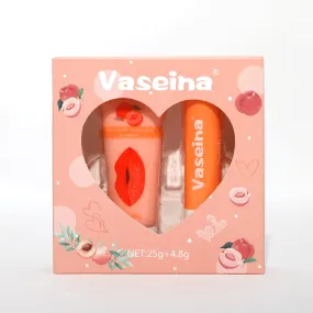 Vaseina Peach Water Moisturizing Lip Scrub   Lip Balm - 25g 4.8g